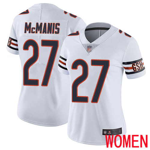 Chicago Bears Limited White Women Sherrick McManis Road Jersey NFL Football #27 Vapor Untouchable->youth nfl jersey->Youth Jersey